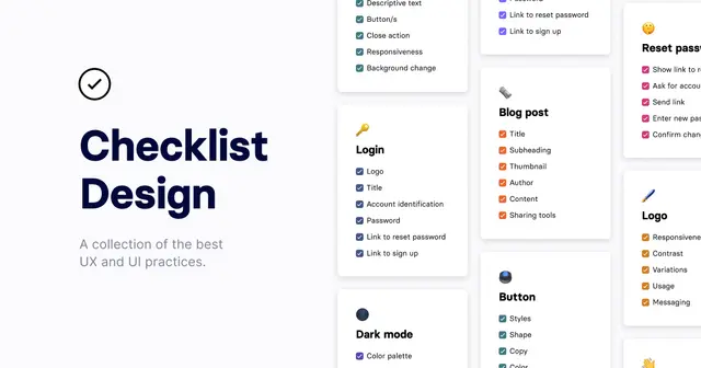 Checklist Design - A collection of the best design practices