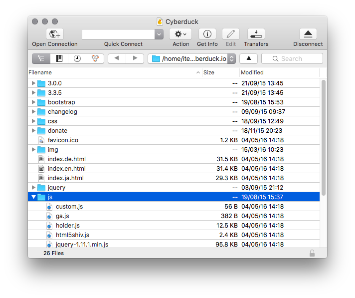 Cyberduck - Screenshot 2